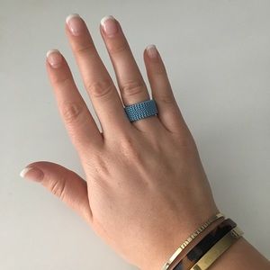 NWOT Blue Mesh Ring (Size 7/8)